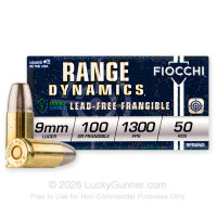 9mm - 100 Grain Frangible - Fiocchi Range Dynamics - 1000 Rounds