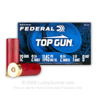 12 Gauge - 2-3/4" 1-1/8 oz #9 Lead Shot - Federal Top Gun - 25 Rounds