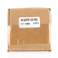 Bullets - 38 Super (.356") - 125 Grain FMJ - Zero Bullets - 500 Projectiles