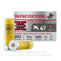 20 Gauge - 2-3/4" 3/4 oz. #7 Steel Shot - Winchester Super-X - 25 Rounds