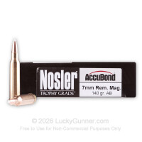 7mm Rem Mag -140gr AccuBond - Nosler Trophy Grade - 20 Rounds