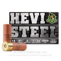 12 Gauge - 3" 1-1/4oz. #2 Steel Shot - Hevi-Steel - 25 Rounds