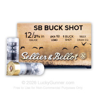 12 Gauge - 2-3/4" 1-1/8oz. #1 Buckshot - Sellier & Bellot - 250 Rounds
