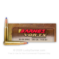 30-06 - 180 gr Tipped Triple-Shock X Hollow Point - Barnes VOR-TX - 20 Rounds 