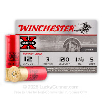 12 Gauge - 3" 1-7/8 oz #5 Shot - Winchester Super-X Turkey Load - 10 Rounds
