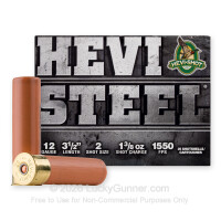 12 Gauge - 3-1/2" 1-3/8oz. #2 Steel Shot - Hevi-Steel - 25 Rounds