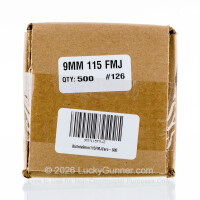 Bullets - 9mm (.355") - 115 Grain FMJ - Zero Bullets - 500 Projectiles