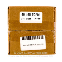 Bullets - 40 S&W / 10mm Auto (.400") - 165 Grain FMJ-TC - Zero Bullets - 500 Projectiles