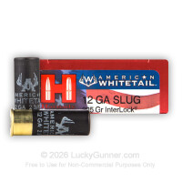 12 Gauge - 2-3/4" 325 Grain InterLock Sabot Slug - Hornady American Whitetail - 100 Rounds