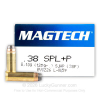 38 Special - +P 125 Grain SJHP - Magtech - 50 Rounds