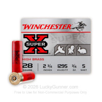 28 Gauge - 2-3/4"  3/4 oz. #5 Shot - Winchester Super-X - 25 Rounds