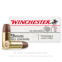 9mm - 90 Grain Lead-Free Frangible - Winchester - 50 Rounds