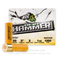 20 Gauge - 3" 1oz. #2 Steel/Bismuth Shot - Hevi-Hammer - 25 Rounds