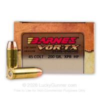 45 Long Colt - 200 Grain XPB HP - Barnes VOR-TX - 20 Rounds