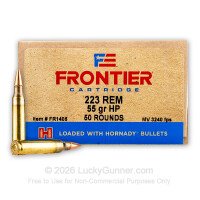 223 Rem - 55 Grain HP - Hornady Frontier - 50 Rounds