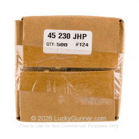 Bullets - 45 ACP (.451") - 230 Grain JHP - Zero Bullets - 500 Projectiles
