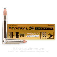 30-06 - 165 Grain Trophy Copper - Federal - 20 Rounds