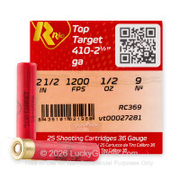 410 Bore - 2-1/2" 1/2oz. #9 Shot - Rio Top Target - 250 Rounds