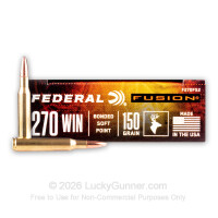 270 - 150 Grain SP - Federal Fusion - 20 Rounds