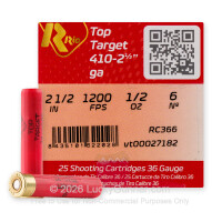 410 Bore - 2-1/2" 1/2oz. #6 Shot - Rio Top Target - 25 Rounds
