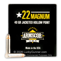 22 WMR - 40 Grain JHP - Armscor - 500 Rounds