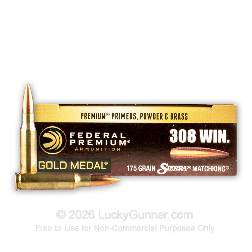 308 Win Sierra MatchKing Federal Premium 175 grain hollow point