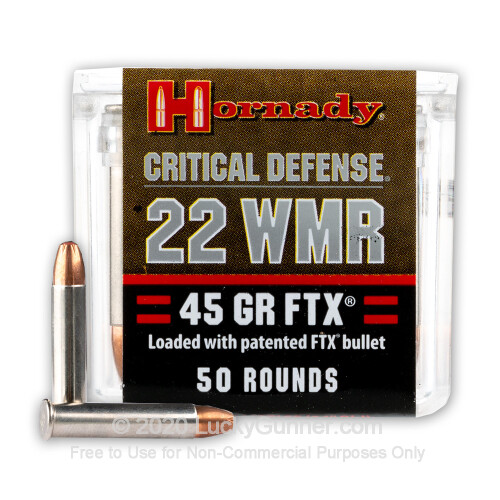 22 WMR Ammo For Sale - 45 gr Critical Defense by Hornady - Hornady