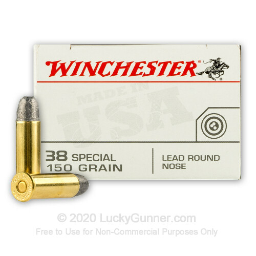 38 Special Ammo For Sale 150 Gr Lrn Winchester Usa Ammunition 50 Rounds