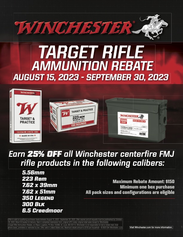Winchester Rifle 2023 Rebate Form